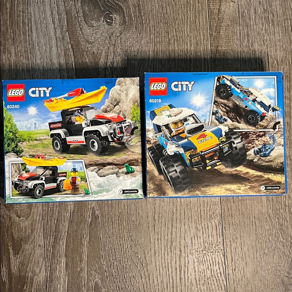 LEGO City Off-Road Adventure Set 60240 & 60218  SEALED NEW Desert Rally & Kayak